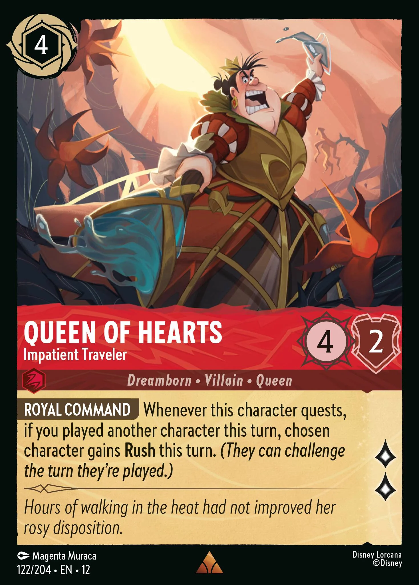 Queen of Hearts - Impatient Traveler (Wilds Unknown - 122/204) Rare