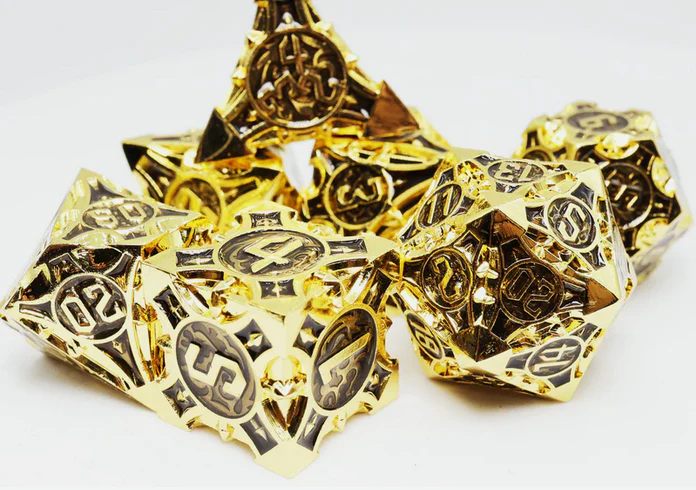Quiver of Arrows: Imperial Gold Arrow - Metal RPG Dice Set