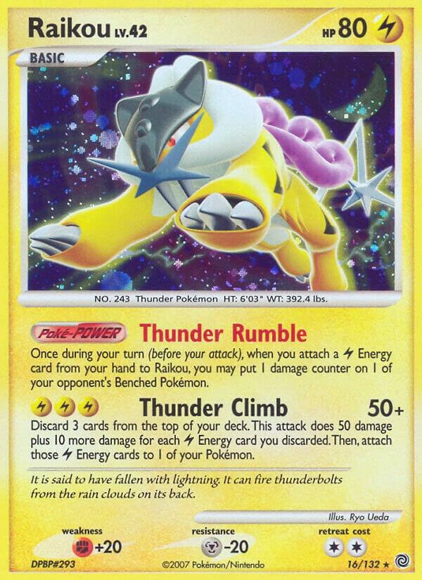 Raikou - 16/132 (SW) Holo Rare - Light Play