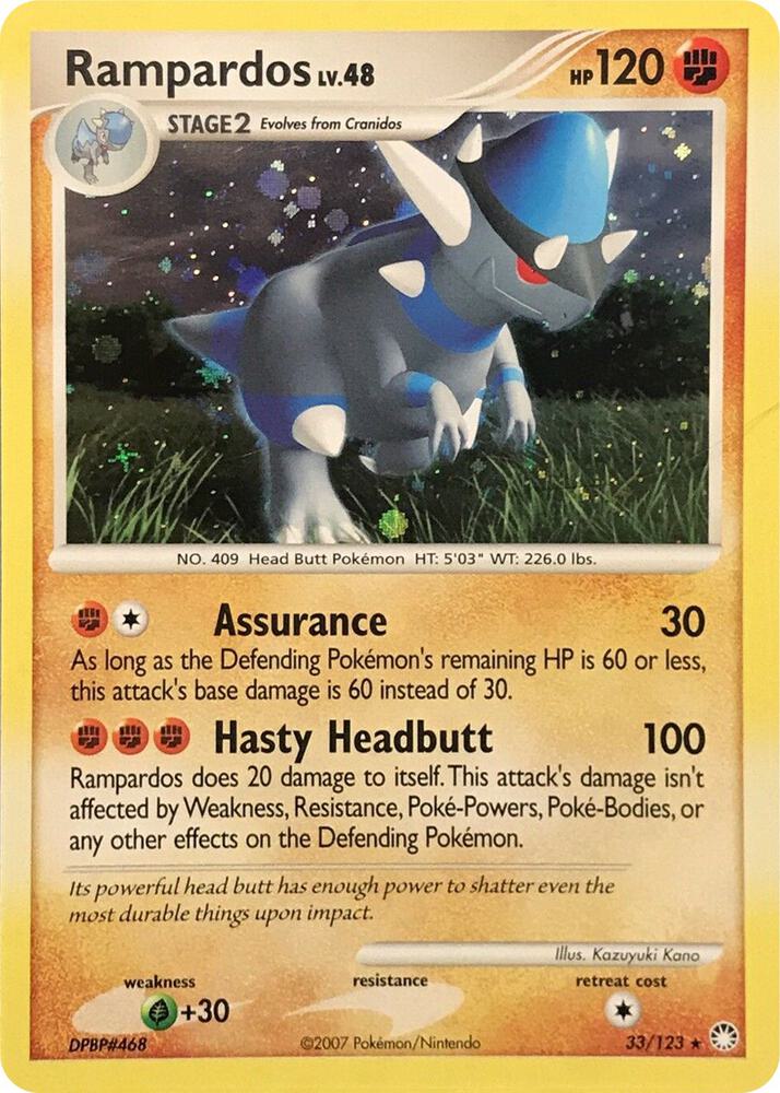 Rampardos LV.48 (Cosmos Holo) 33/123 (PR) Holo Rare - Heavy Play
