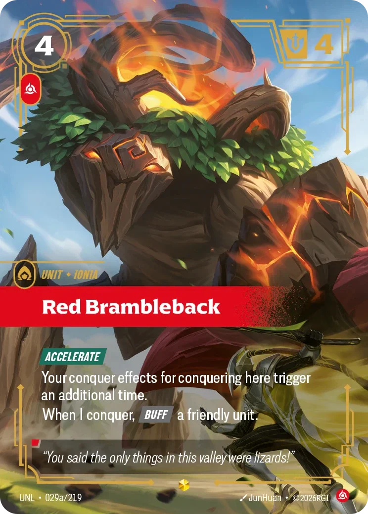 Red Brambleback (Alternate Art) - 029a/219 (UNL)  Showcase