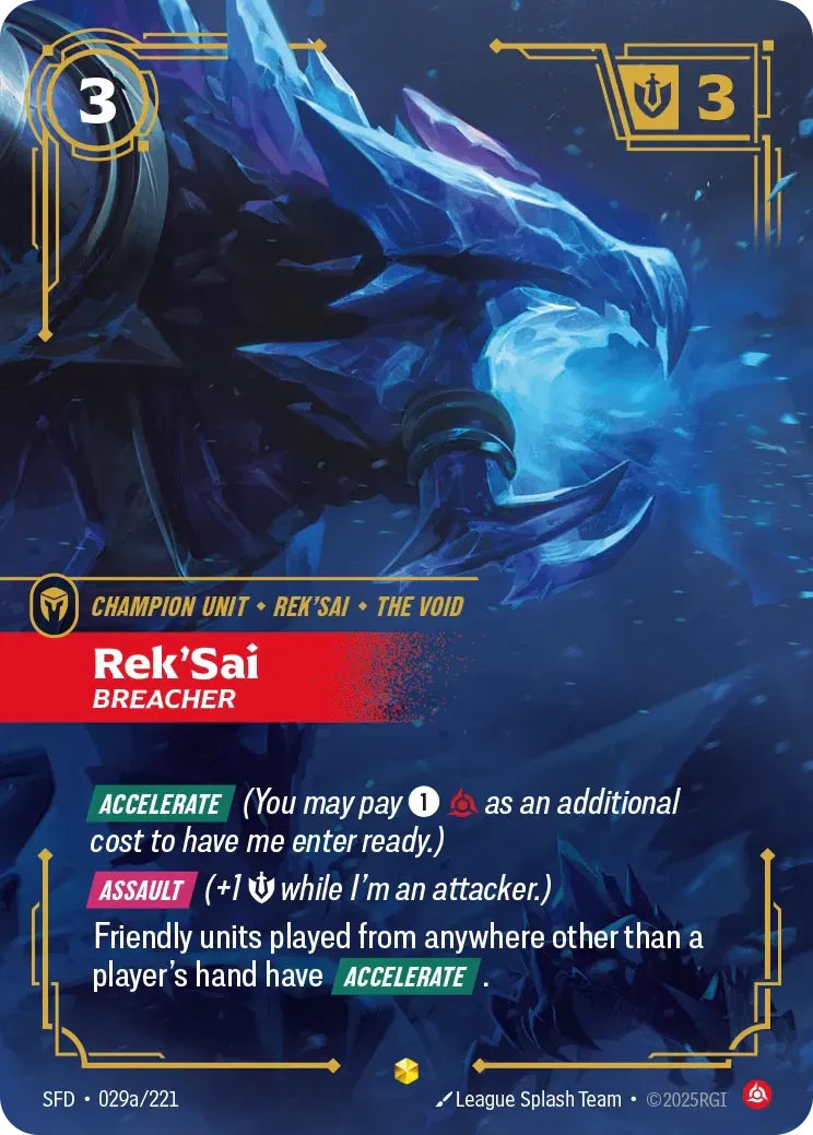 Rek'Sai - Breacher (Alternate Art) - 029a/221 (SFD) Showcase