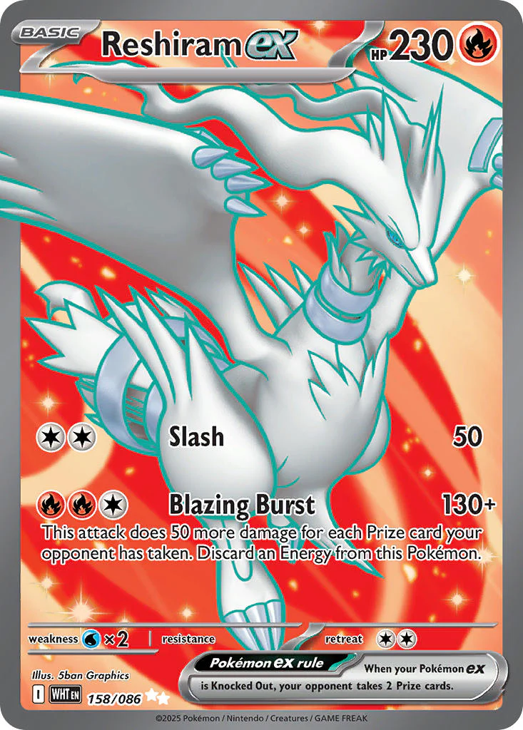 Reshiram ex - 158/086 (WHT)  Ultra Rare