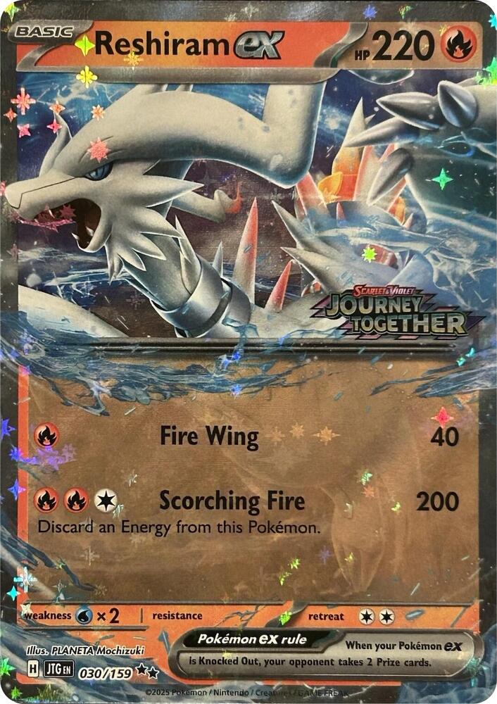 Reshiram ex (Journey Together Stamped) - 030/159 (MCAP) Double Rare Holofoil Near Mint