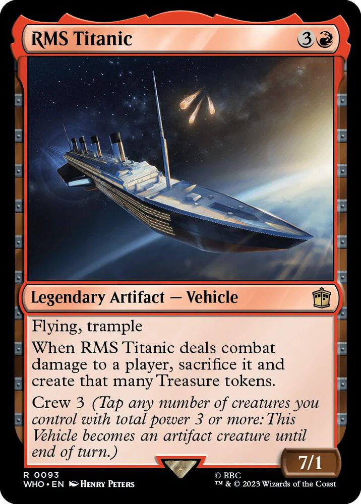 RMS Titanic [#0093 New Cards] (WHO-R-FOIL) Light Play