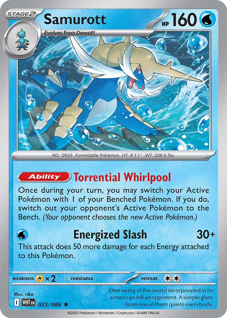 Samurott (Master Ball Pattern) - 023/086 (WHT) Rare