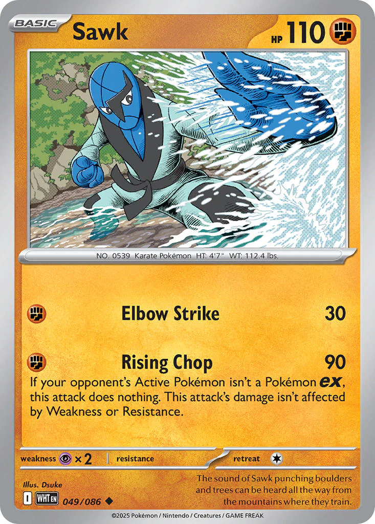 Sawk (Master Ball Pattern) - 049/086 (WHT) Uncommon