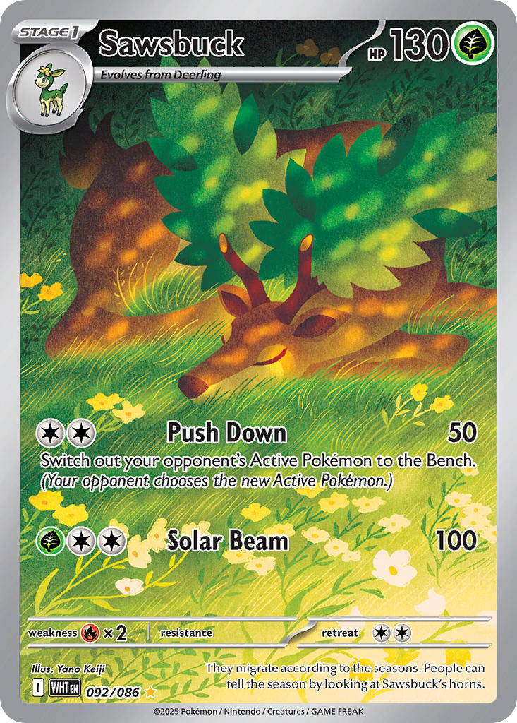 Sawsbuck - 092/086 (WHT) Illustration Rare