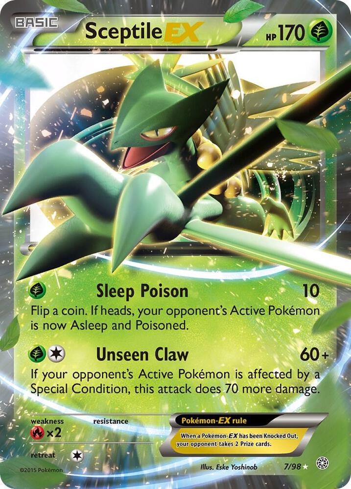 Sceptile EX - 007/098 (AOR) Ultra Rare - Damaged Holofoil