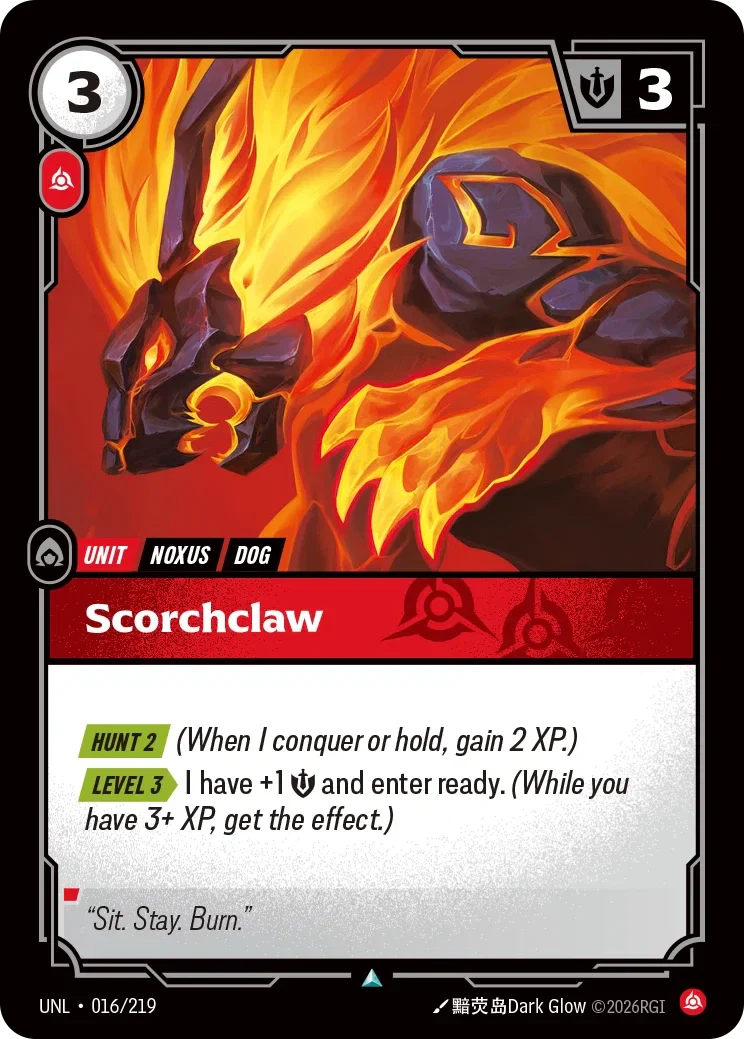 Scorchclaw - 016/219 (UNL)  Uncommon