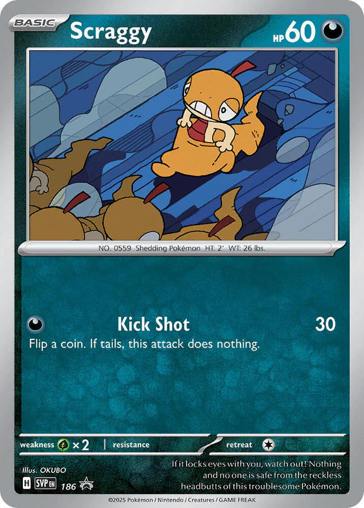 Scraggy - 186 (SVP) Promo - Near Mint Holofoil