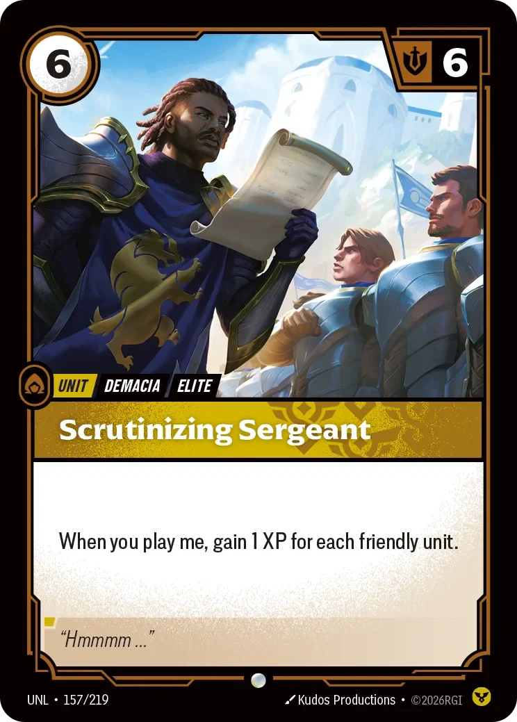 Scrutinizing Sergeant - 157/219 (UNL)  Common