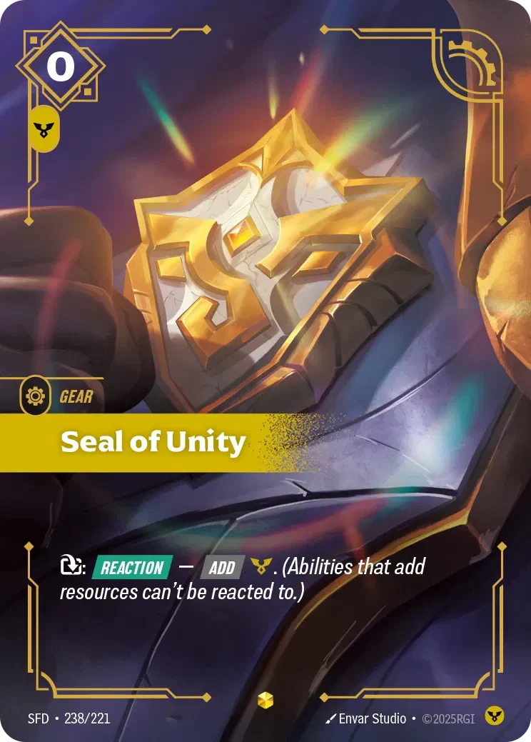 Seal of Unity (Overnumbered) - 238/221 (SFD) Showcase