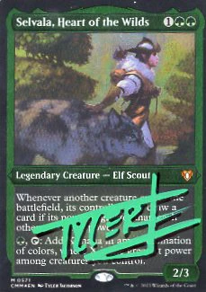 Selvala, Heart of the Wilds [#0571 Etched Foil] (CMM-M)[Artist Signature]