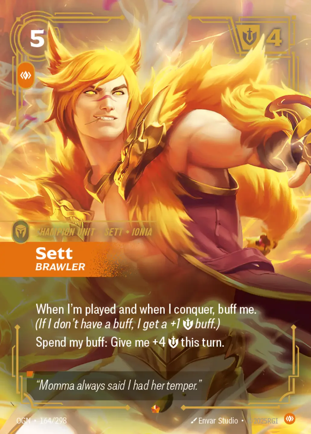 Sett - Brawler - 164/298 (OGN) Epic