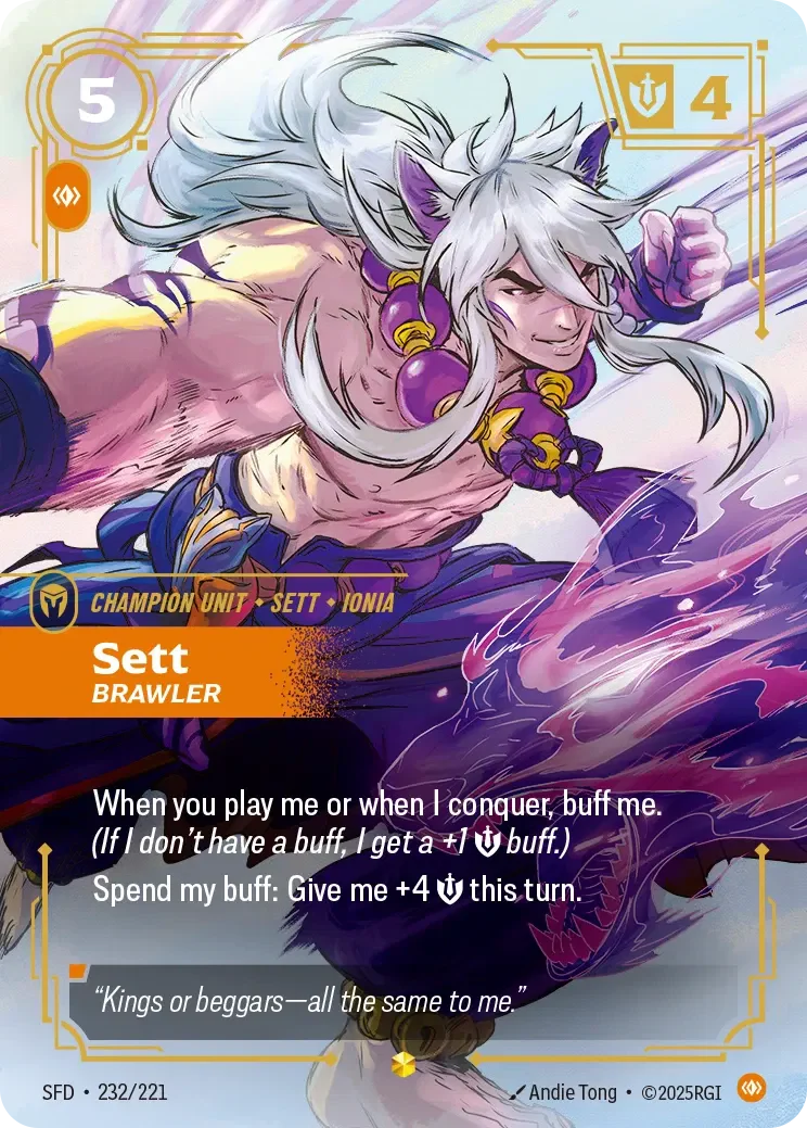 Sett - Brawler (Overnumbered) - 232/221 (SFD) Showcase