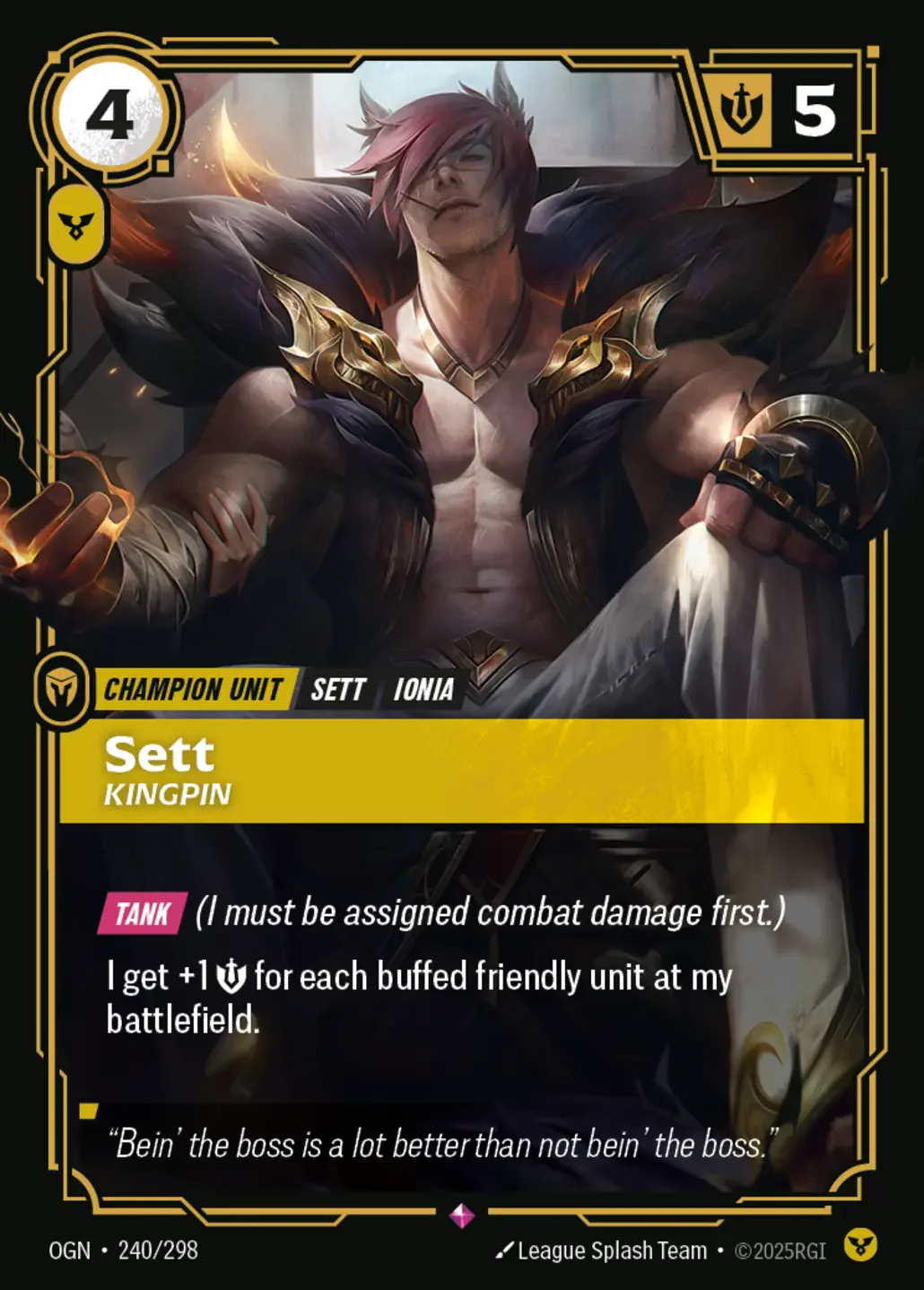 Sett - Kingpin - 240/298 (OGN) Rare