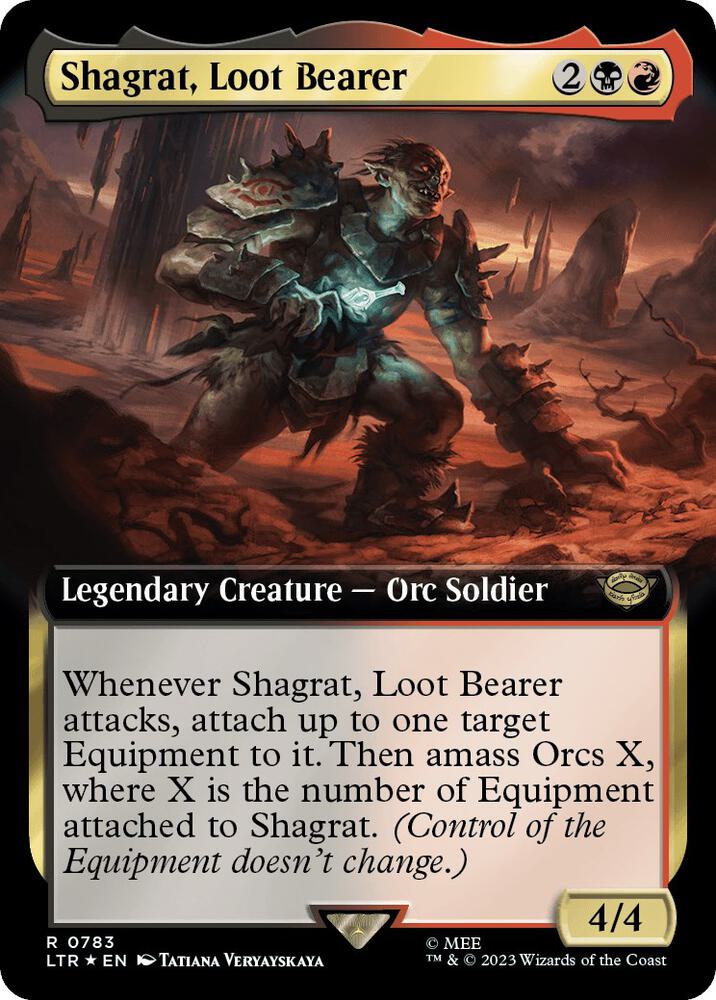 Shagrat, Loot Bearer [#0783 Extended Art Surge Foil] (LTR-R)
