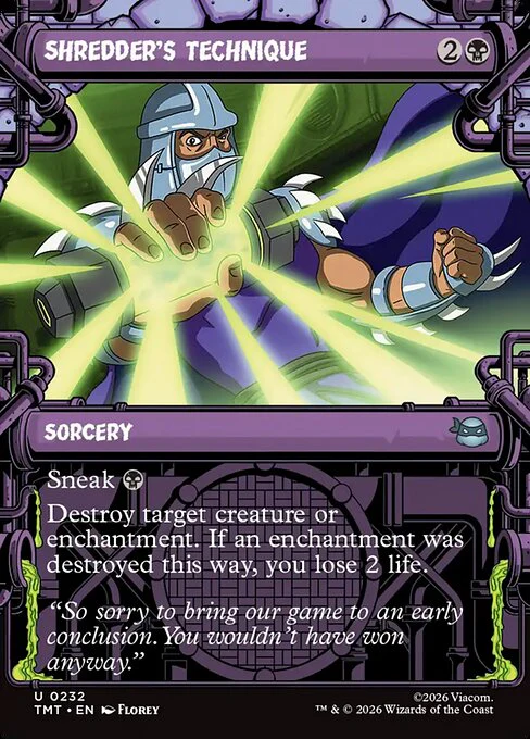 Shredder's Technique [ #0232 Sewer Frame Showcase ] (TMT-U) - Image 2