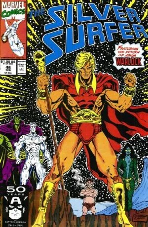 Silver Surfer (1987 Series) #46 (5.0) Return of Adam Warlock, Gamora, Pip and Judge Kray-Tor - Image 2