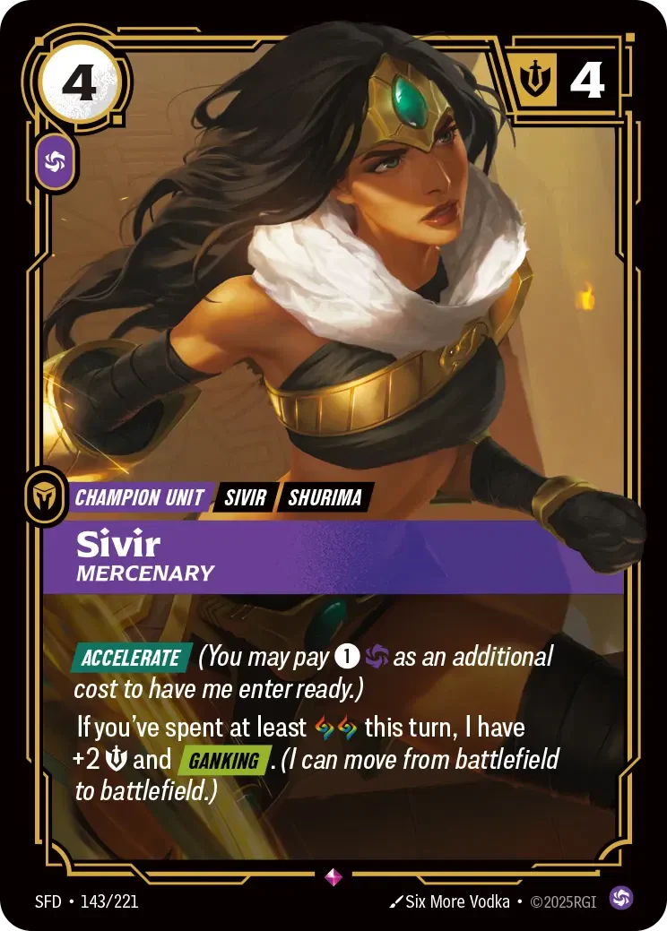 Sivir - Mercenary - 143/221 (SFD) Rare
