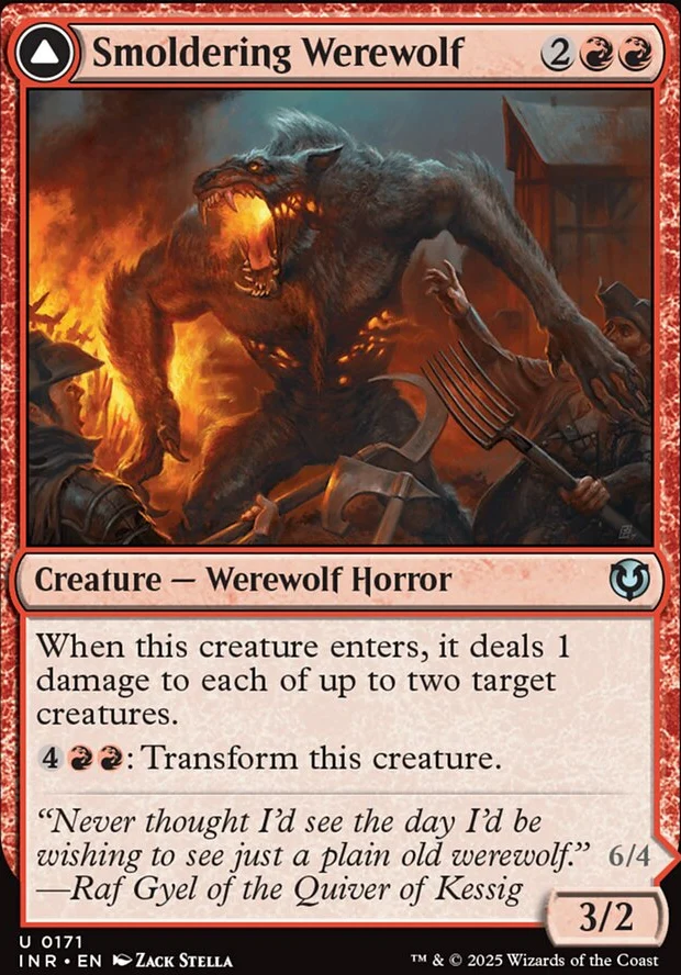 Smoldering Werewolf // Erupting Dreadwolf [ #0171 ] (INR-U)