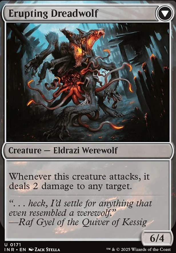 Smoldering Werewolf // Erupting Dreadwolf [ #0171 ] (INR-U) - Image 2