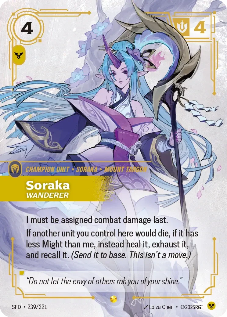 Soraka - Wanderer (Overnumbered) - 239/221 (SFD) Showcase