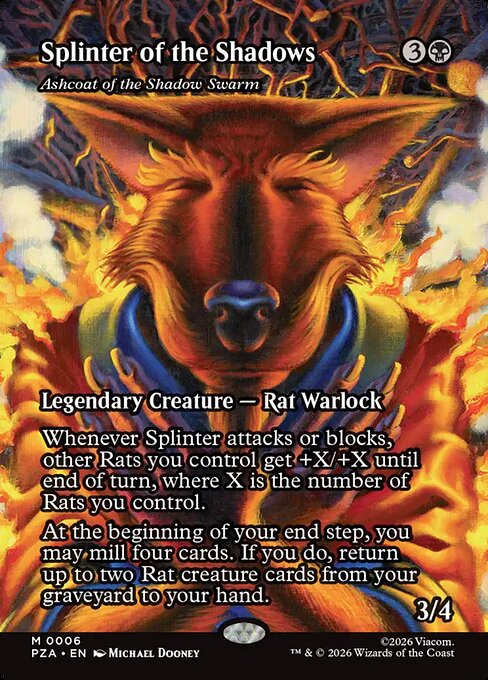 Splinter of the Shadows - Ashcoat of the Shadow Swarm [ #0006 Borderless ] (PZA-M) - Image 2