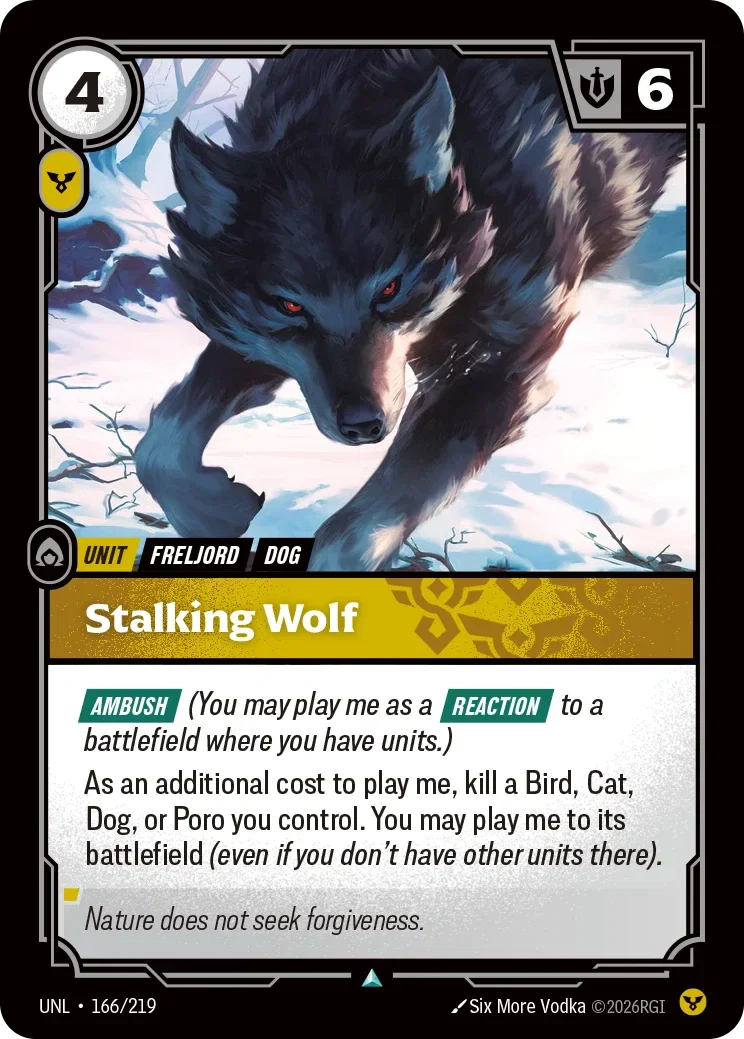 Stalking Wolf - 166/219 (UNL)  Uncommon