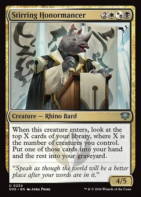 Stirring Honormancer [ #0234 ] (SOS-U)