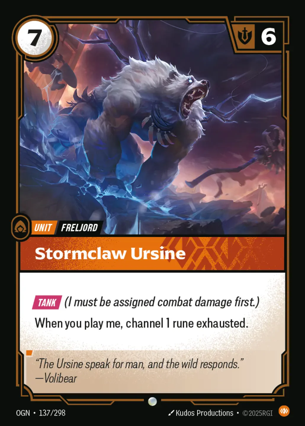 Stormclaw Ursine - 137/298 (OGN) Common