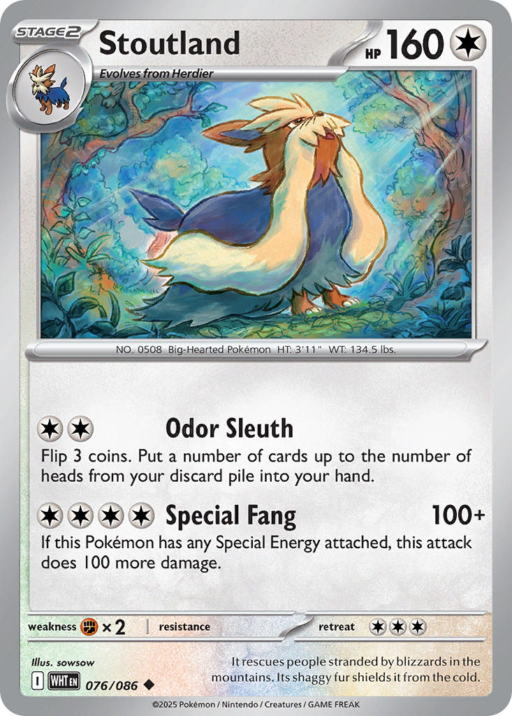 Stoutland (Poke Ball Pattern) - 076/086 (WHT) Uncommon