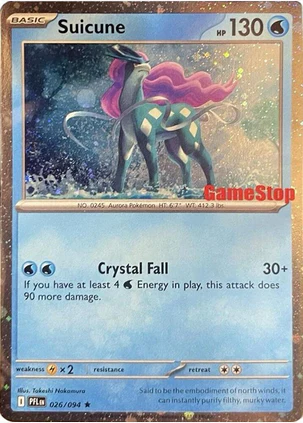 Suicune - 026/094 (PFL) [GameStop Stamp] Rare Holofoil Near Mint