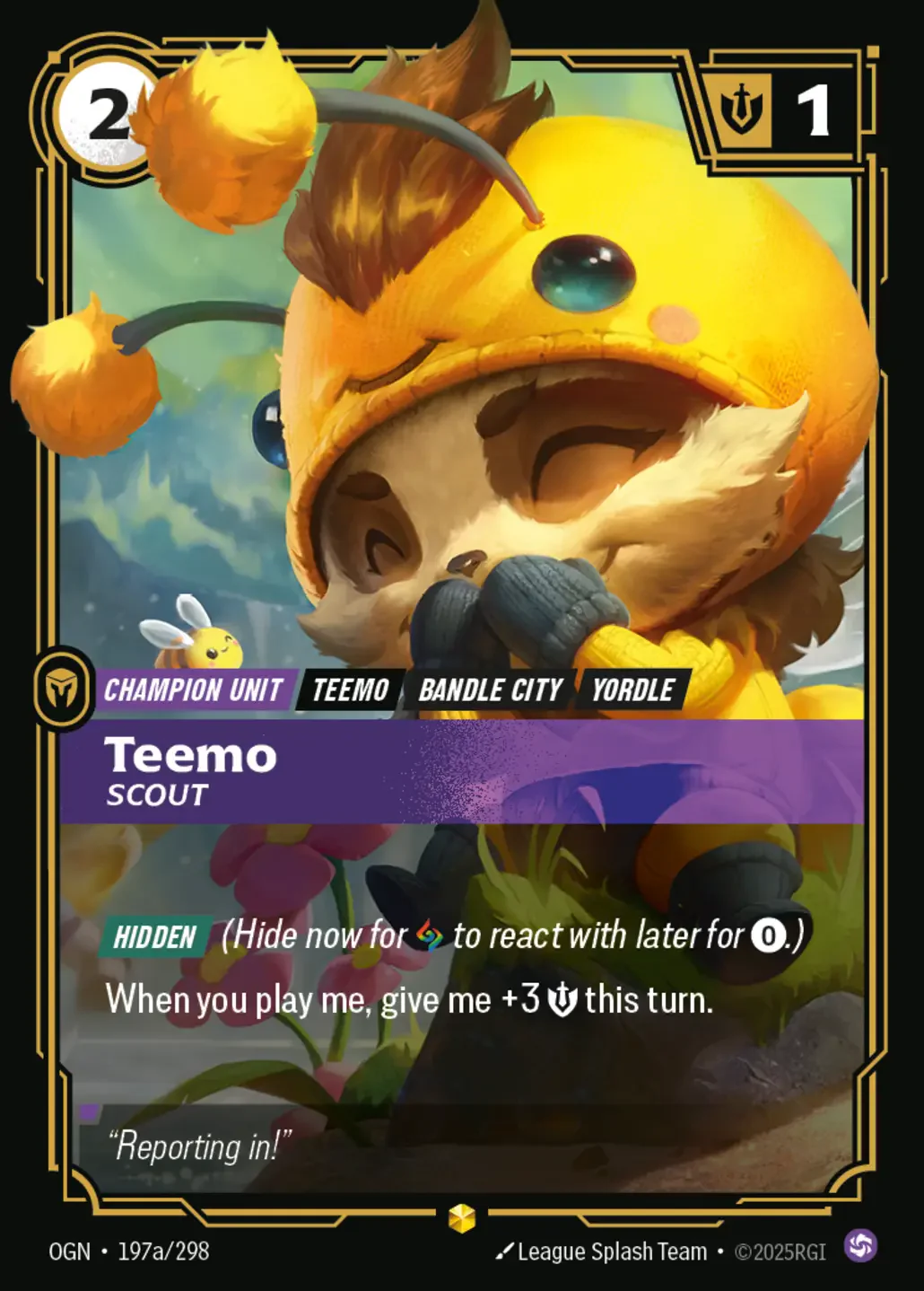 Teemo - Scout (Alternate Art) - 197a/298 (OGN) Showcase