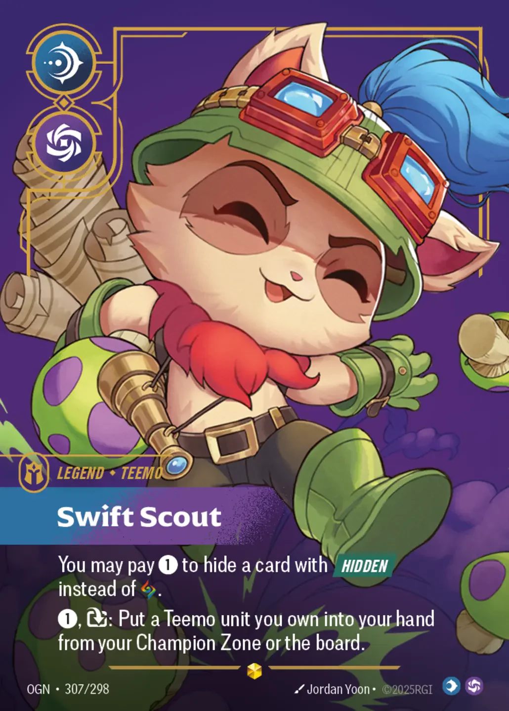 Teemo - Swift Scout (Overnumbered) - 307/298 (OGN) Showcase
