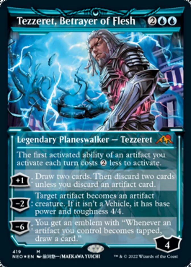 Tezzeret, Betrayer of Flesh [ #419 Etched Foil ](NEO-M)