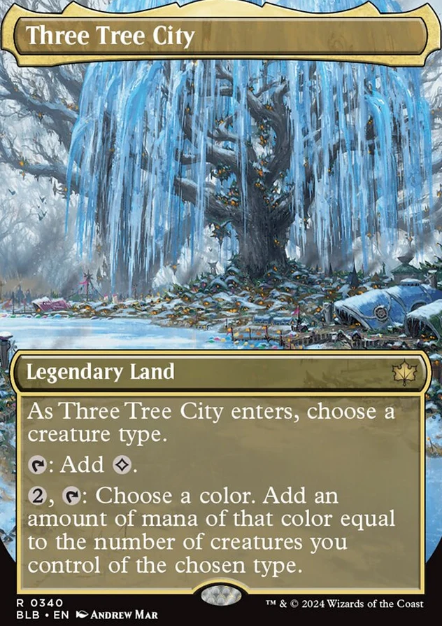 Three Tree City [#0340 Borderless] (BLB-R-FOIL)
