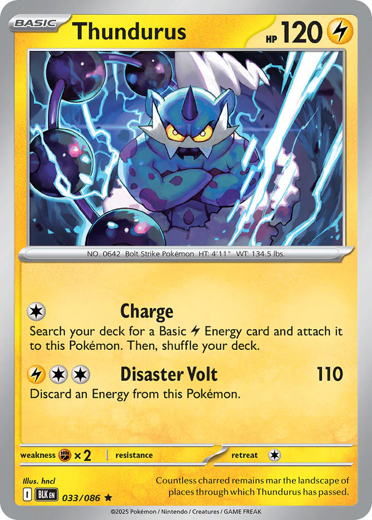 Thundurus (Poke Ball Pattern) - 033/086 (BLK) Rare