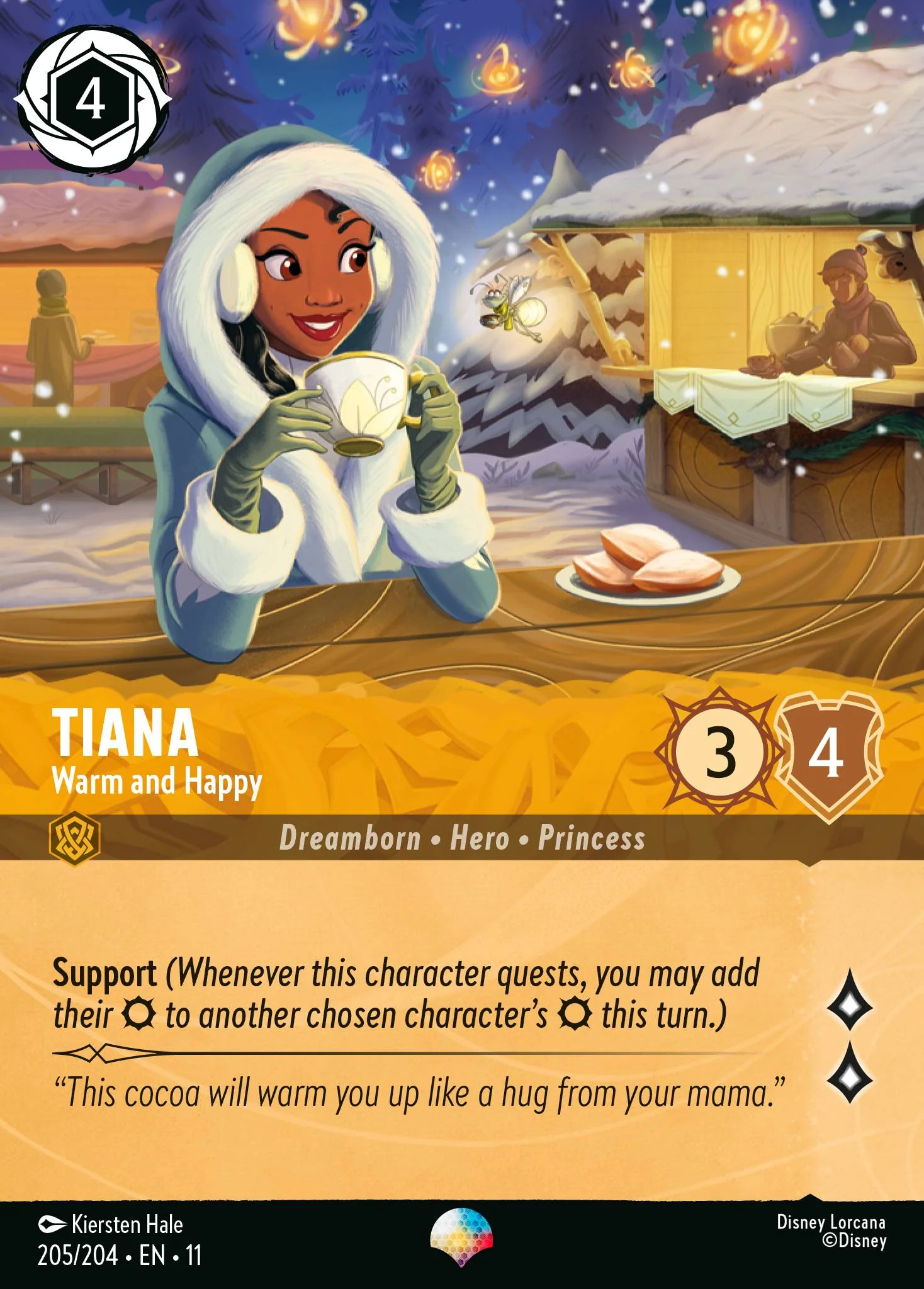 Tiana - Warm and Happy  (205/204 - Winterspell)  Epic