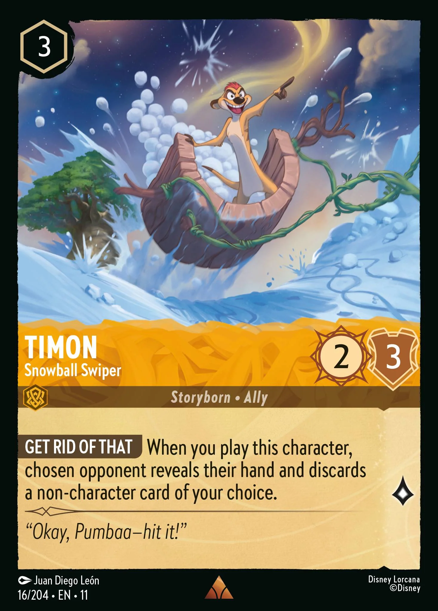 Timon - Snowball Swiper (016/204 - Winterspell)  Rare