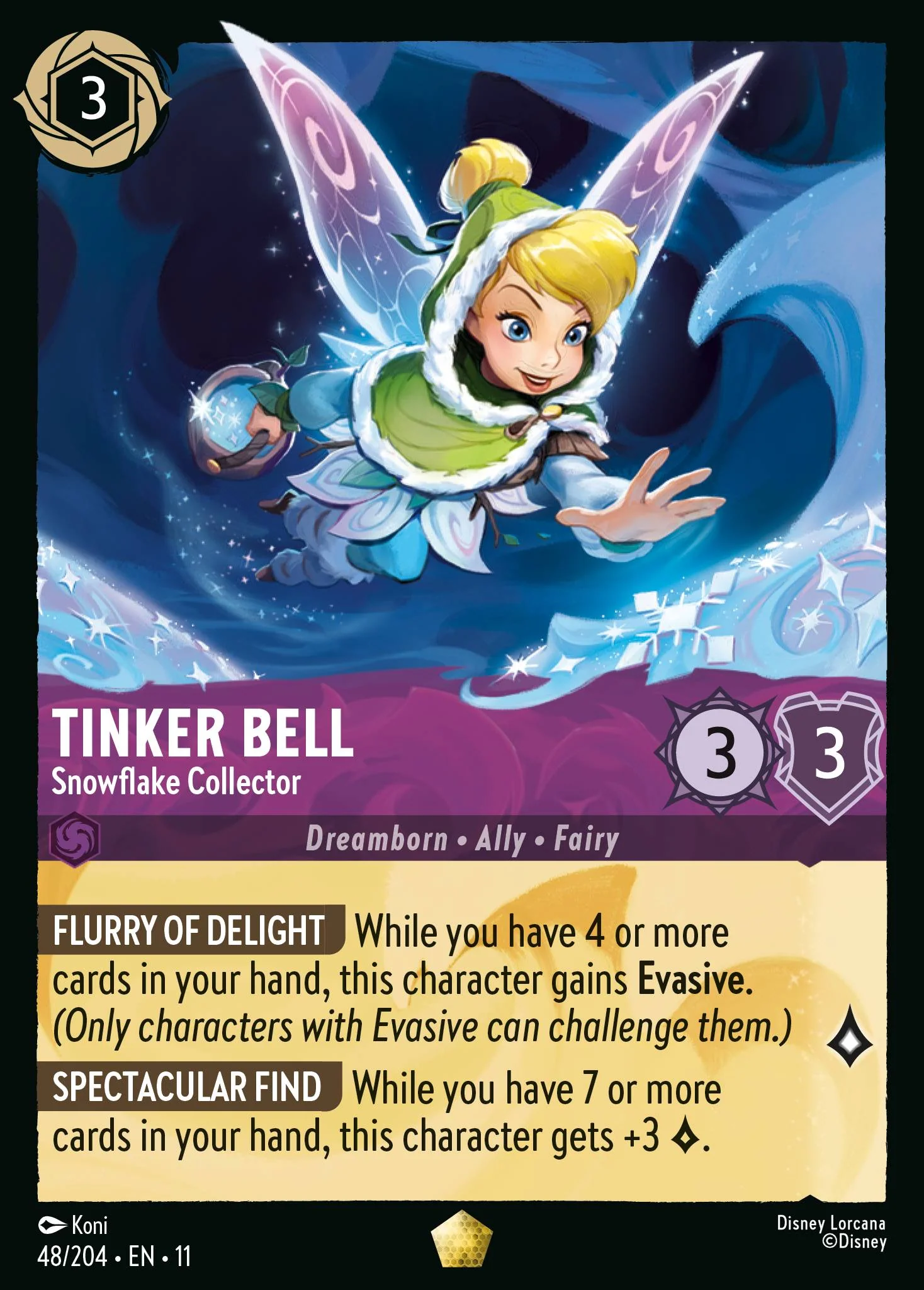 Tinker Bell - Snowflake Collector (048/204 - Winterspell)  Legendary