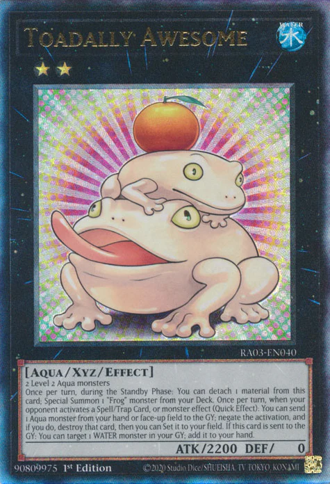 Toadally Awesome (RA03-EN040) Prismatic Ultimate Rare - Near Mint 1st Edition