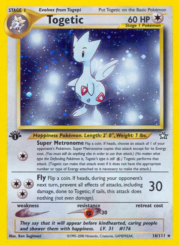 Togetic - 16/111 (N1) Holo Rare 1st Edition - Moderate Play Holofoil