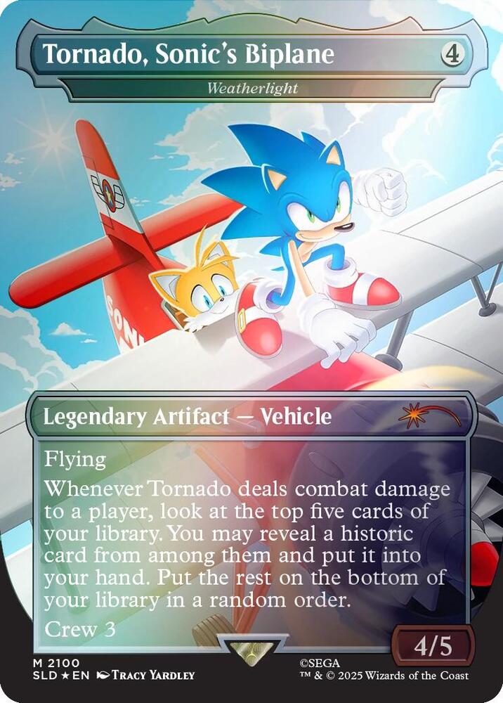 Tornado, Sonic's Biplane - Weatherlight [#2100 Alternate-Art Borderless] (SLD-M-Foil)