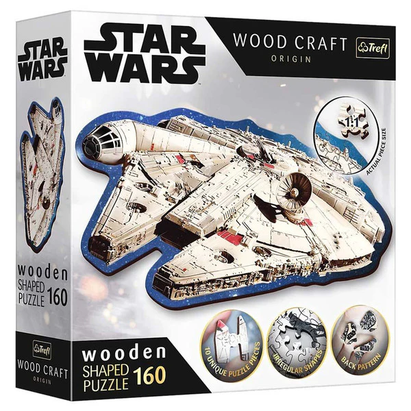 Trefl: Wood Craft Origin Puzzle 160 Piece - Star Wars Millennium Falcon