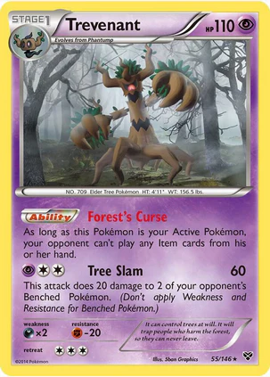 Trevenant (55/146) Reverse Holo Light Play