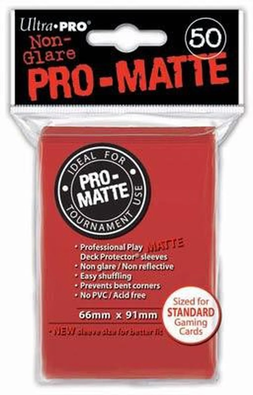 Ultra-PRO: Mini Sleeves - Pro-Matte:  Red (60) - Image 2