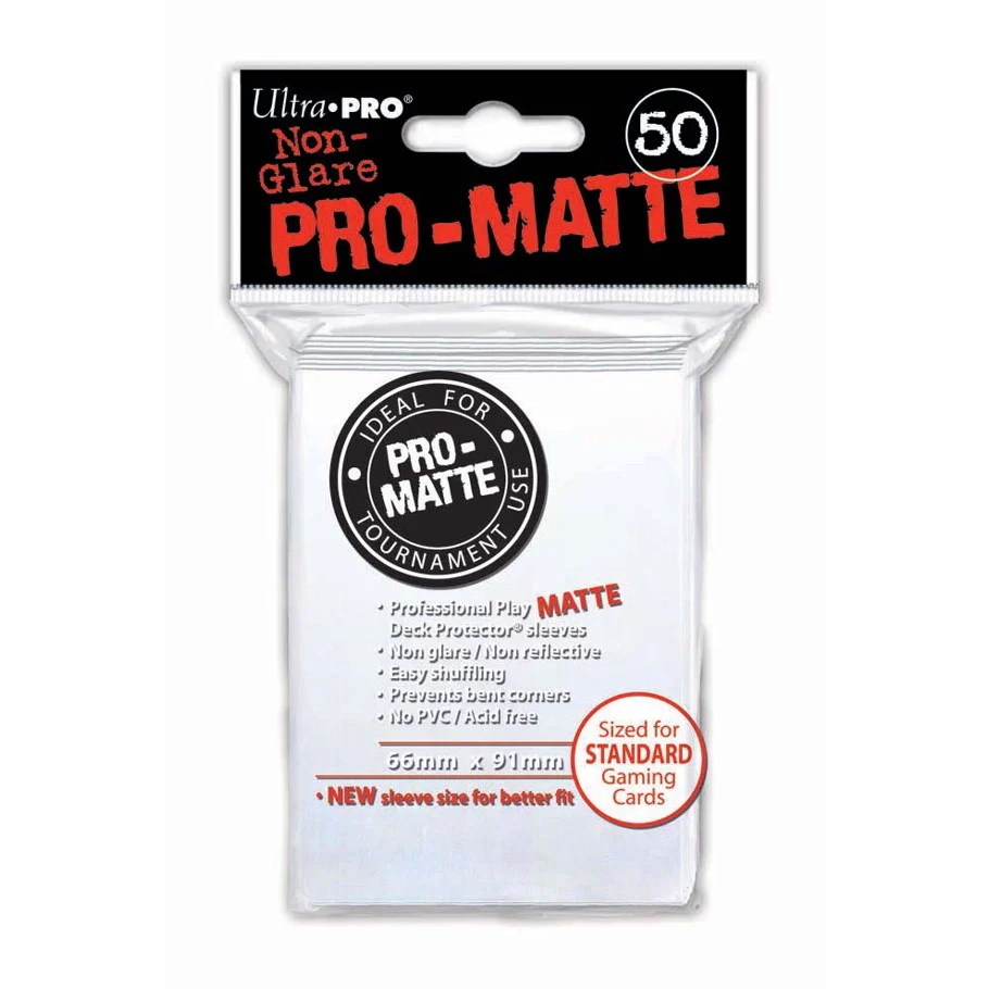 Ultra-PRO: Standard Sleeves - Pro-Matte:  White (50) - Image 2