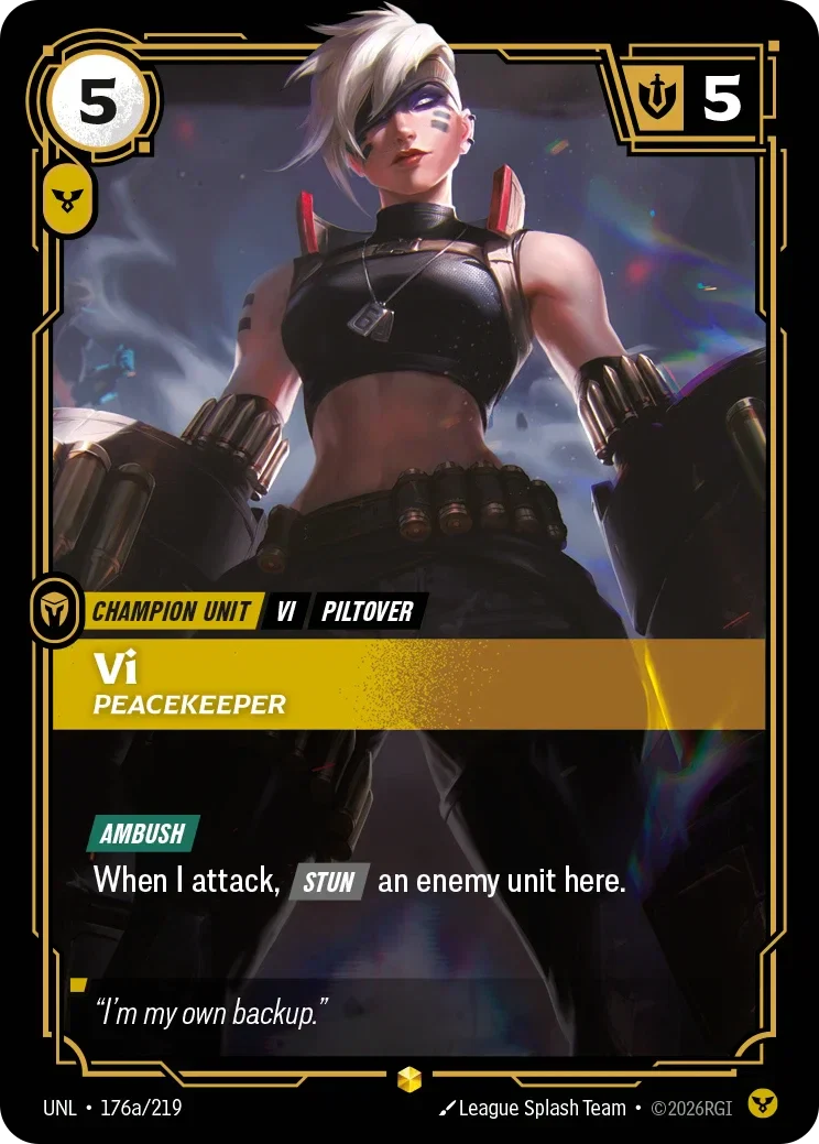 Vi - Peacekeeper (Alternate Art) - 176a/219 (UNL) Showcase